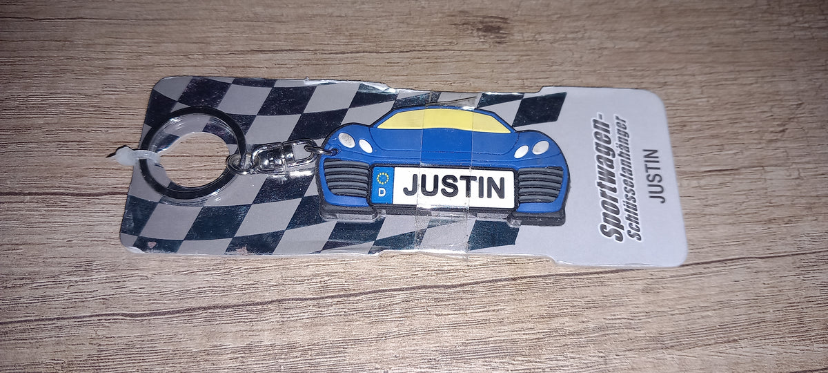 Sleutelhanger auto: Justin