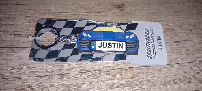 Sleutelhanger auto: Justin