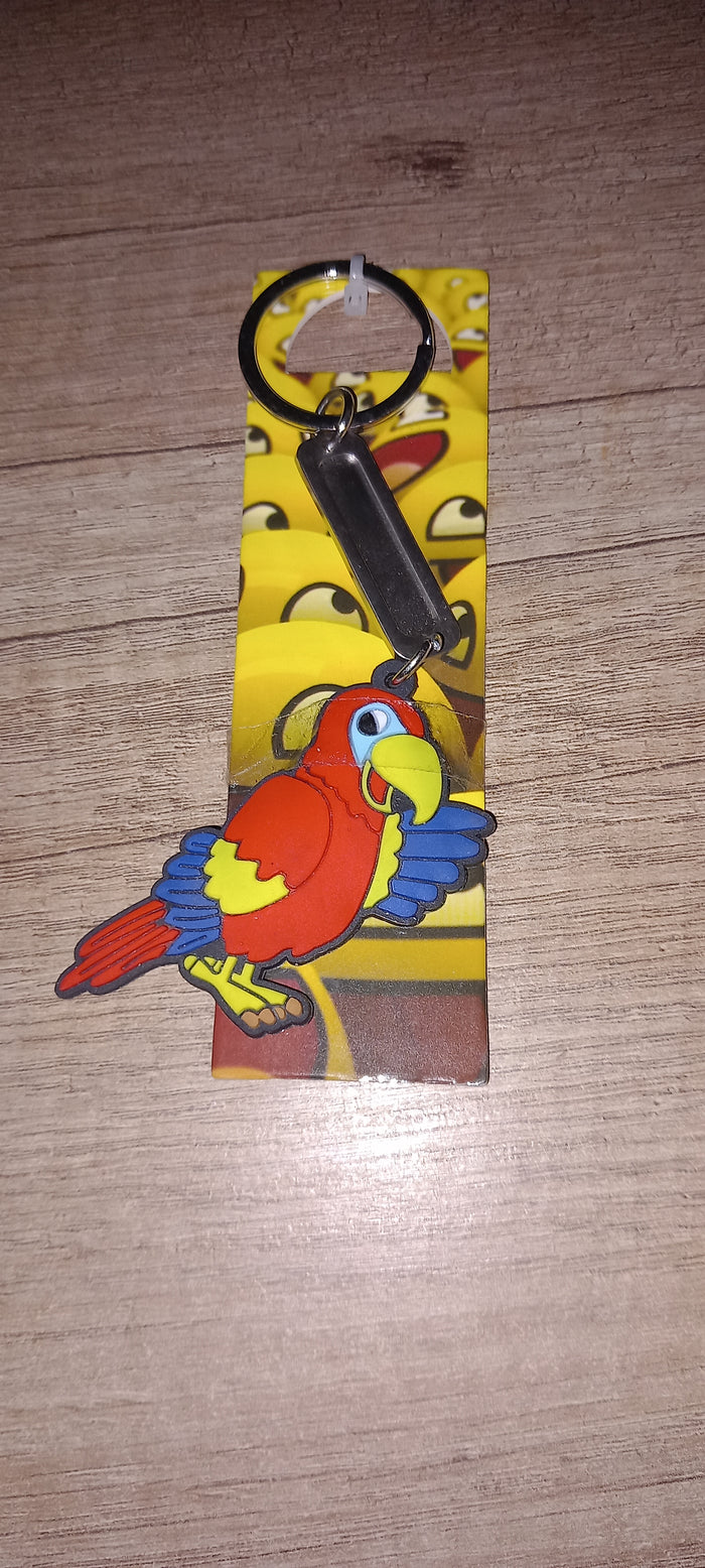 Sleutelhanger Papegaai rood