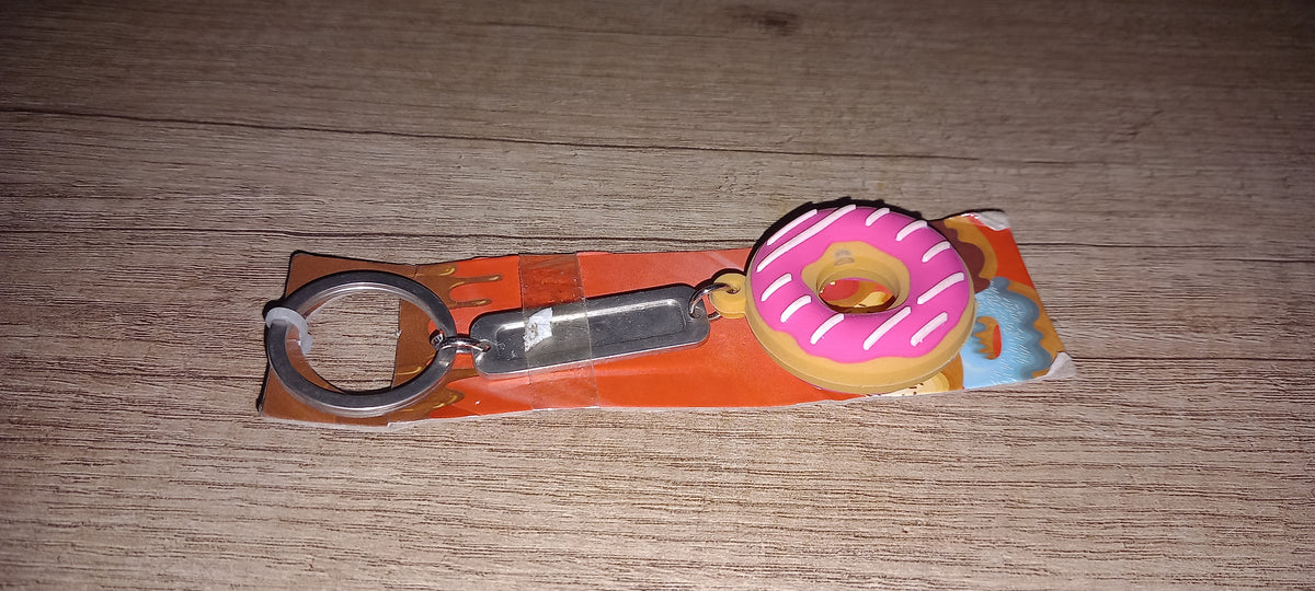 Sleutelhanger donut roze