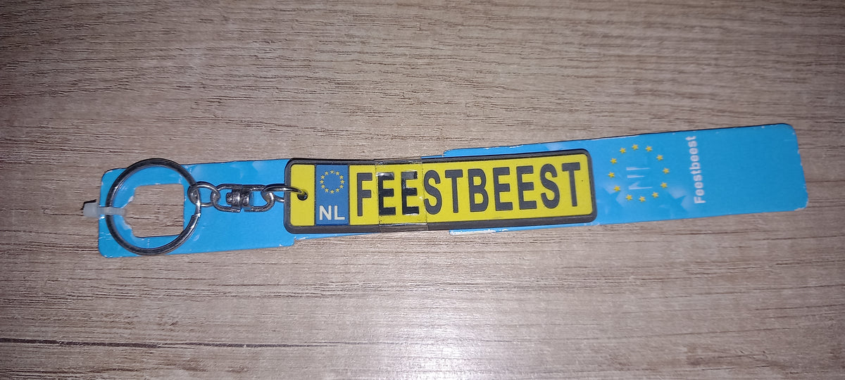 Sleutelhanger kenteken: Feestbeest
