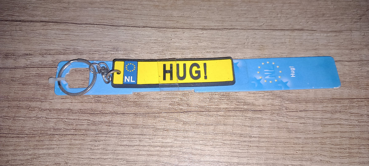 Sleutelhanger kenteken: Hug!