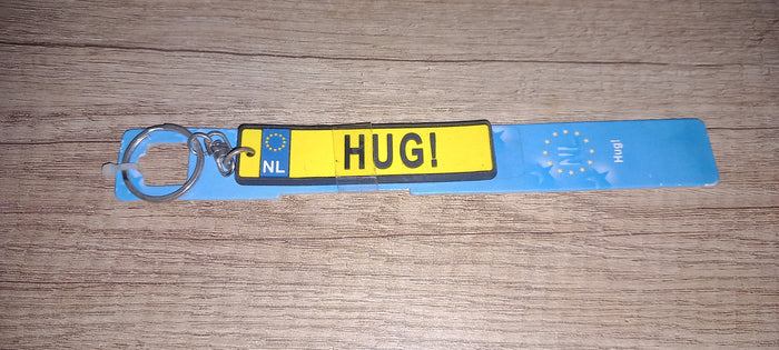 Sleutelhanger kenteken: Hug!