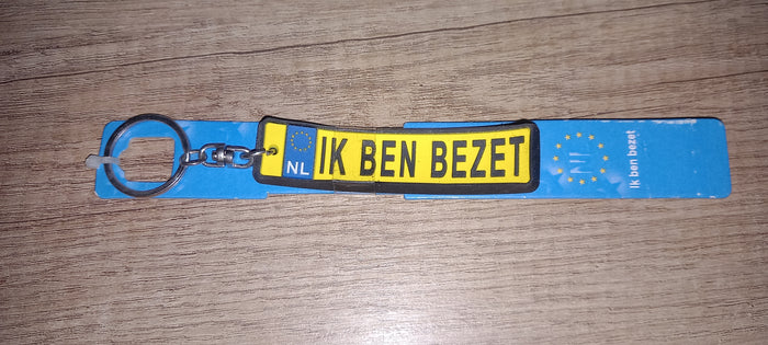Sleutelhanger kenteken: Ik ben bezet