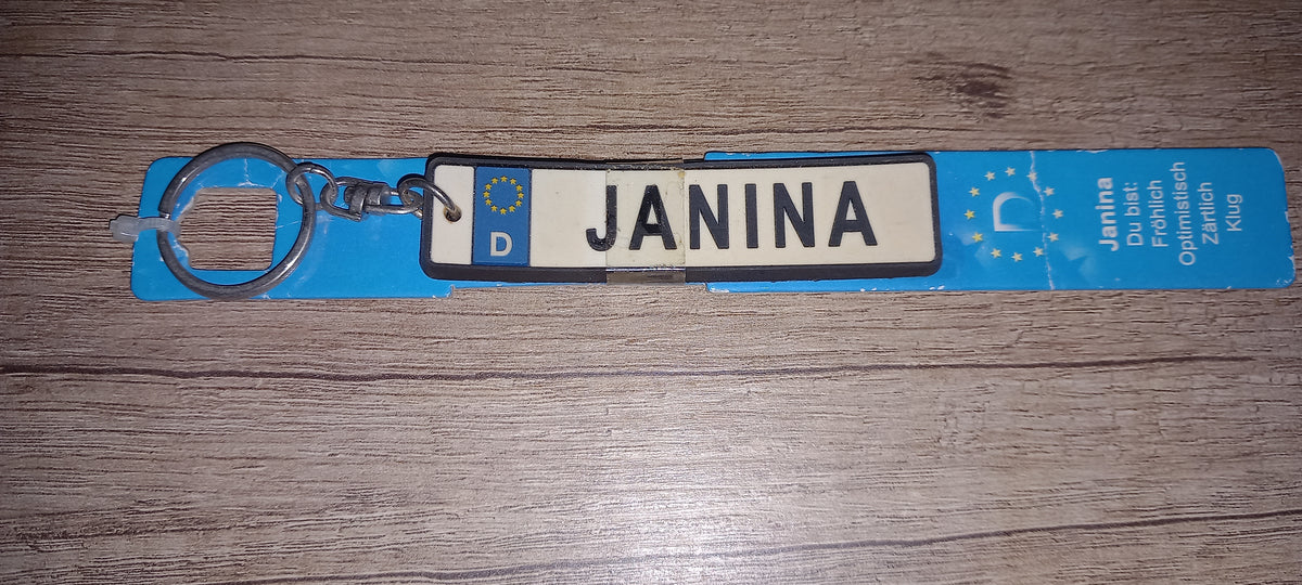 Sleutelhanger kenteken Duits: Janina