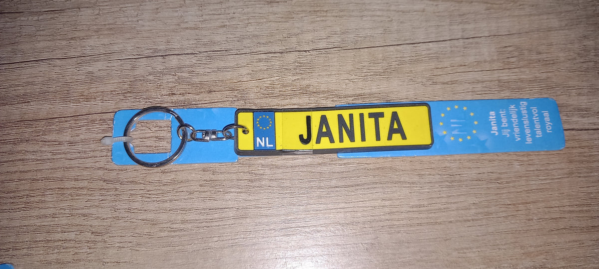Sleutelhanger kenteken: Janita