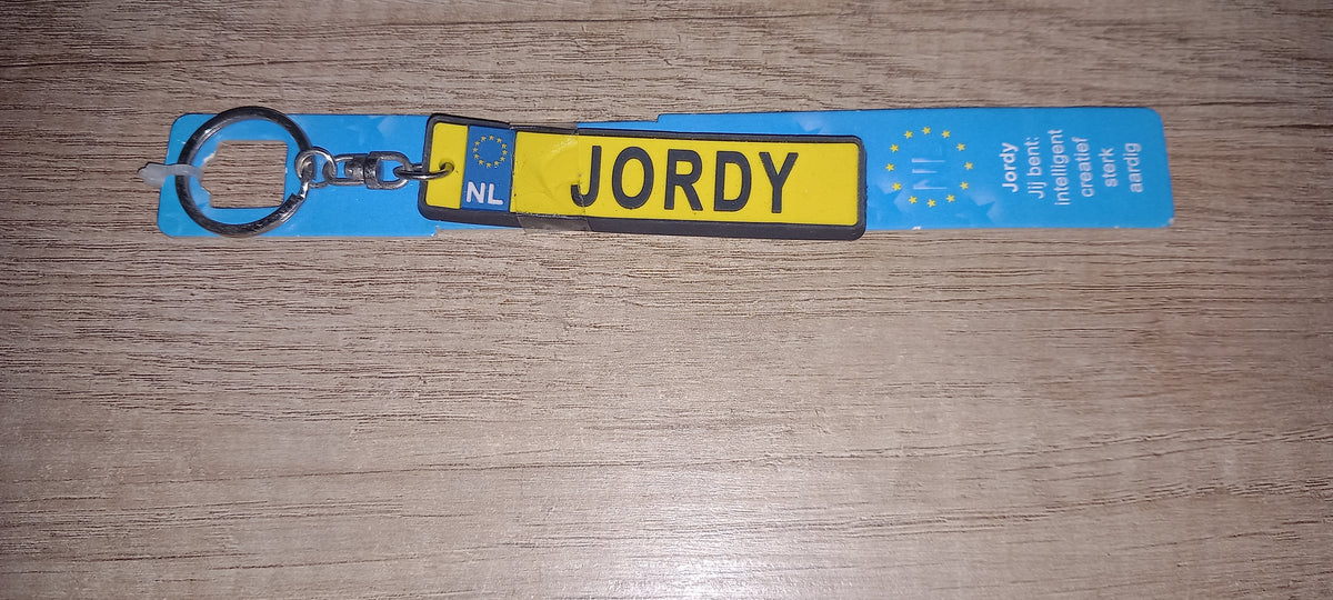 Sleutelhanger kenteken: Jordy