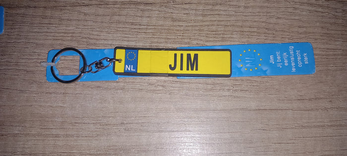Sleutelhanger kenteken: Jim