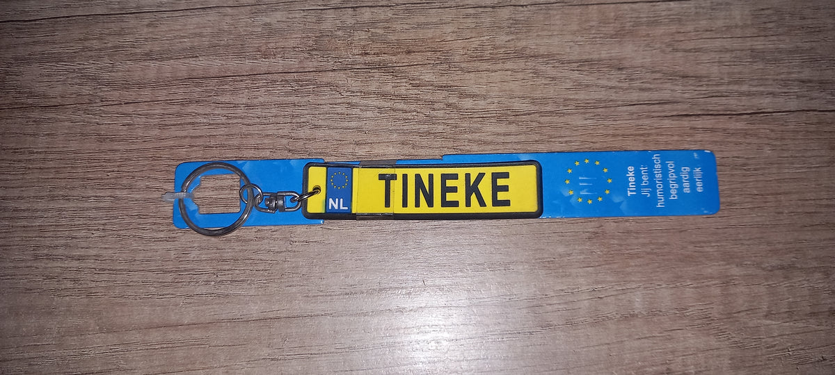 Sleutelhanger kenteken: Tineke