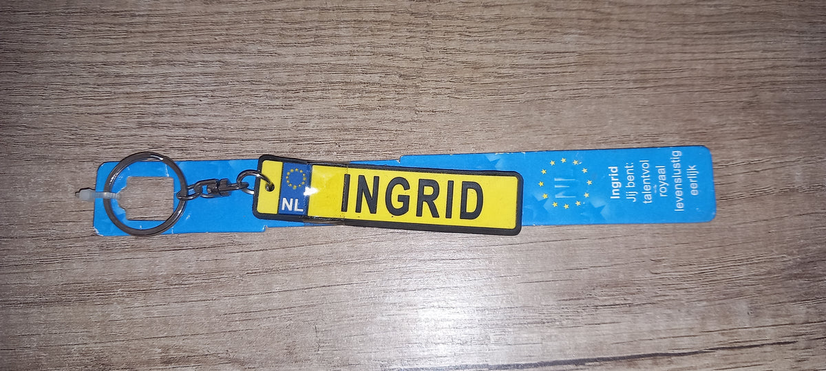 Sleutelhanger kenteken: Ingrid