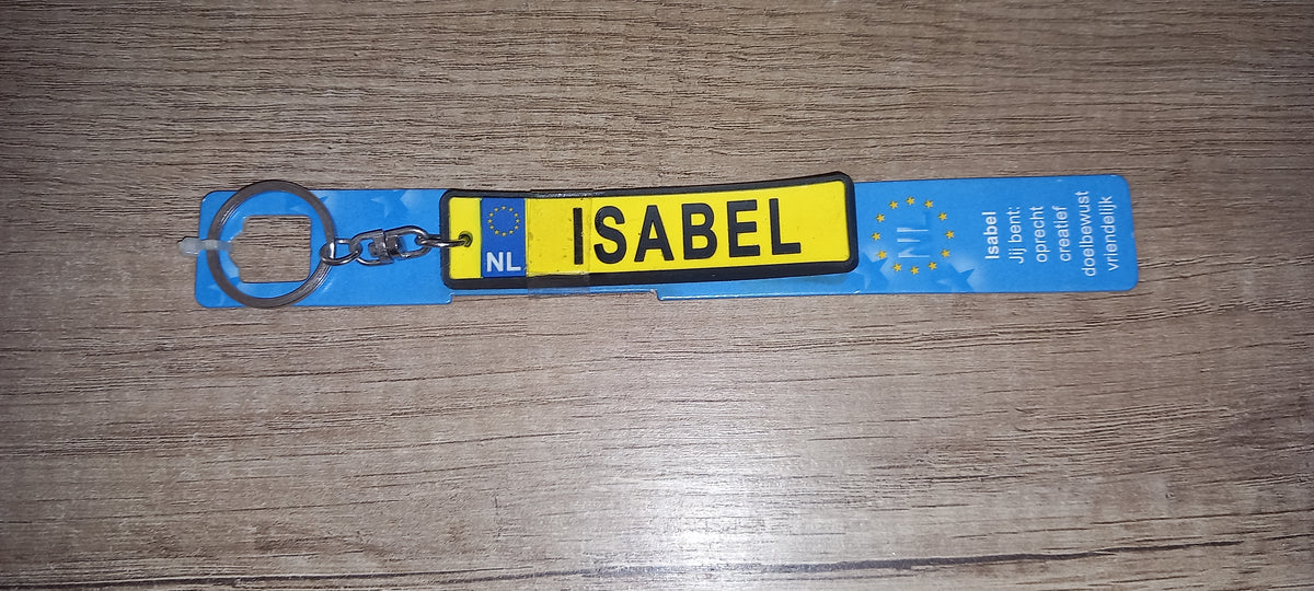 Sleutelhanger kenteken: Isabel