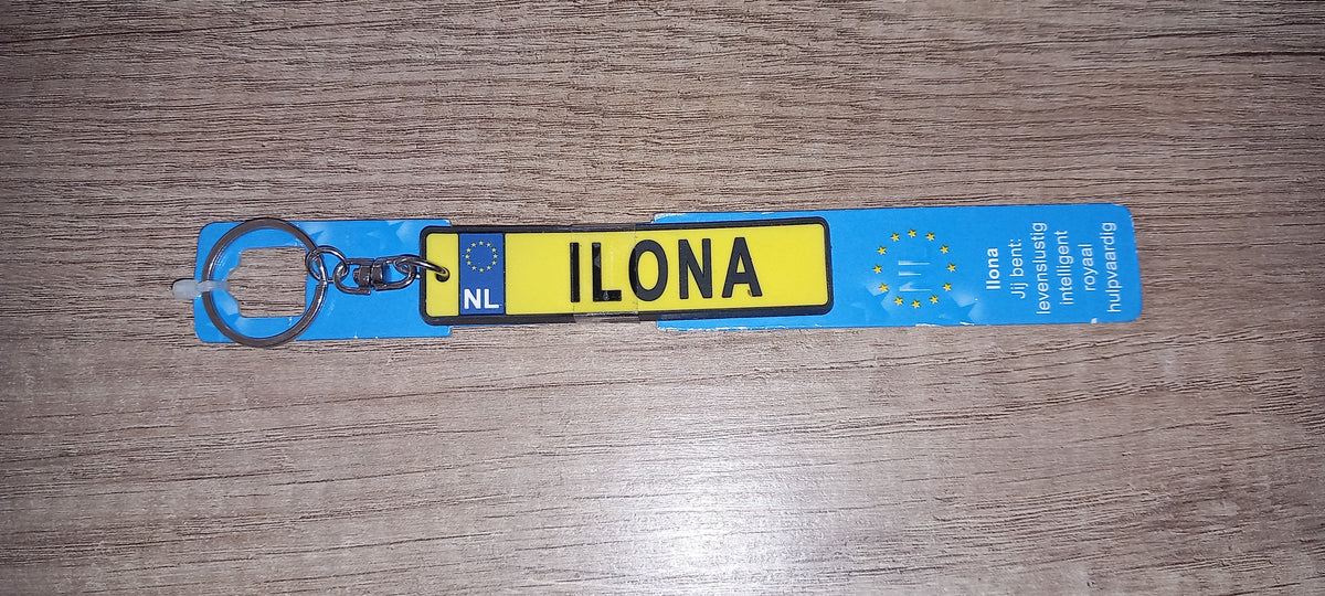 Sleutelhanger kenteken: Ilona