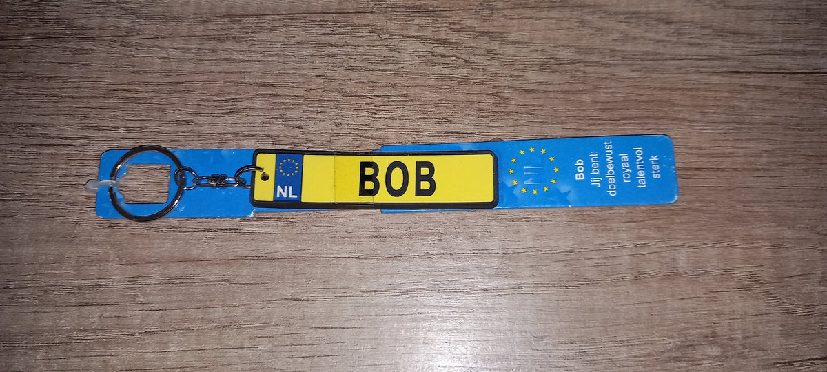 Sleutelhanger kenteken: Bob