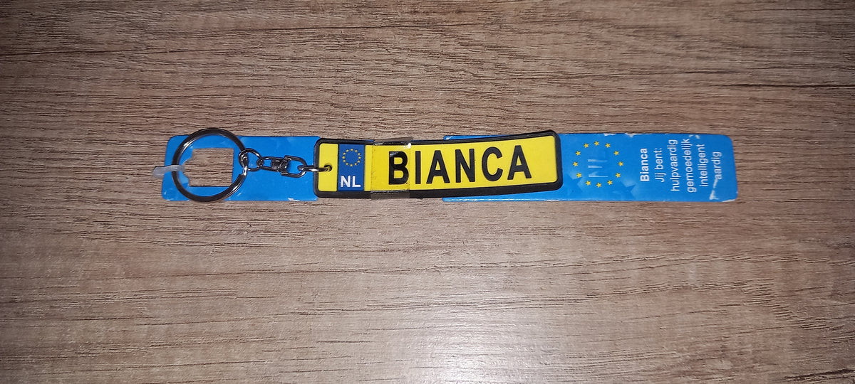 Sleutelhanger kenteken: Bianca