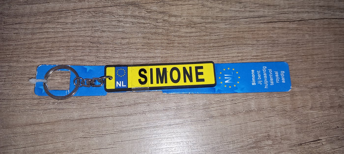 Sleutelhanger kenteken: Simone