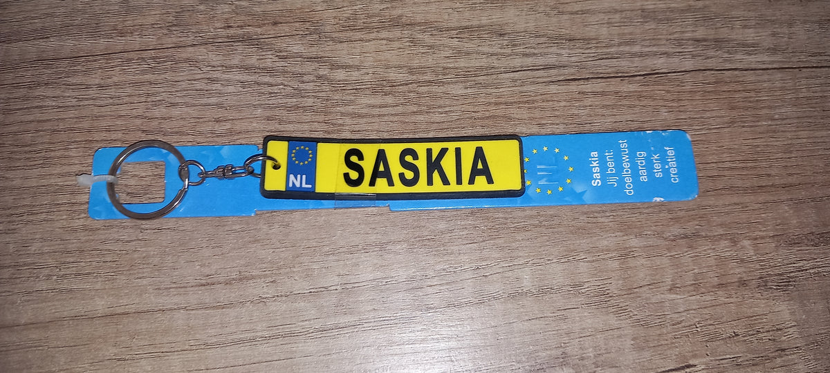 Sleutelhanger kenteken: Saskia