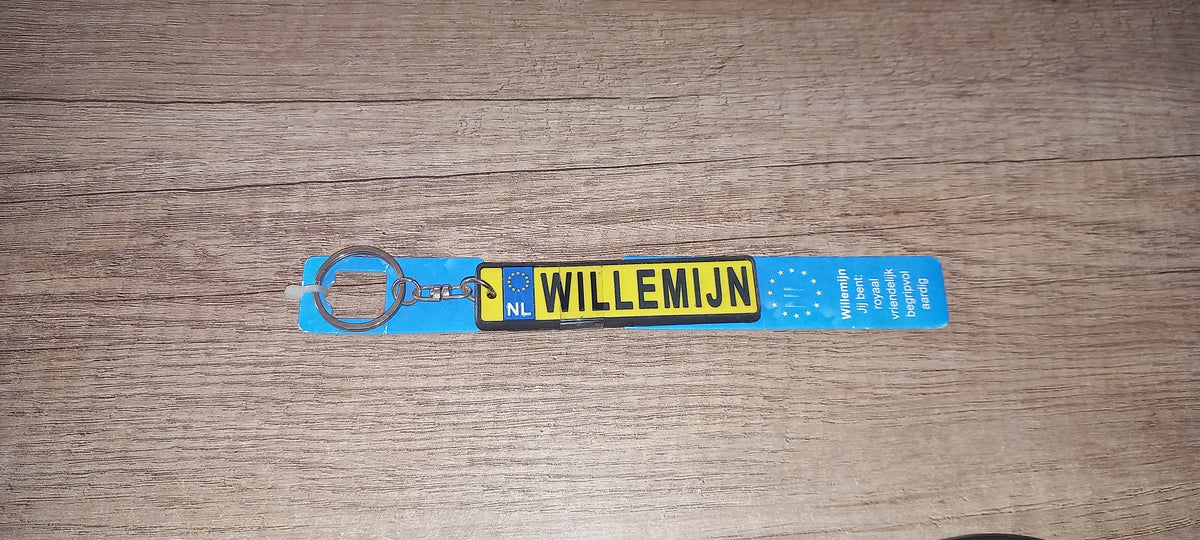 Sleutelhanger kenteken: Willemijn