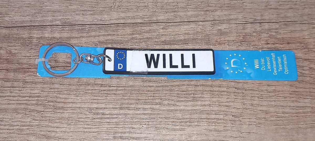 Sleutelhanger kenteken Duits: Willi