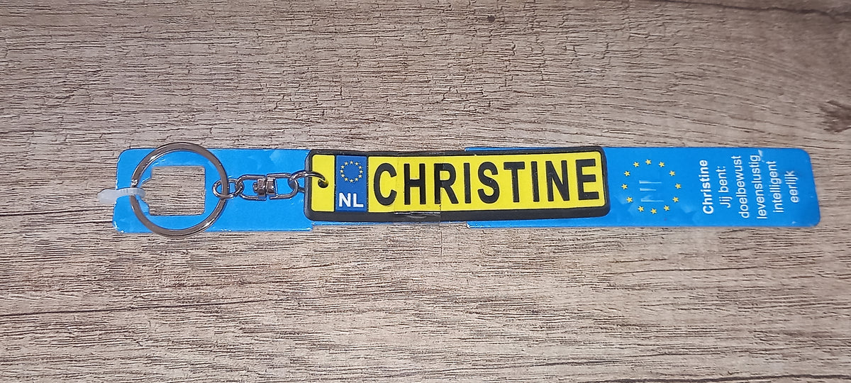 Sleutelhanger kenteken: Christine