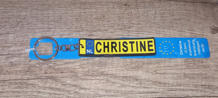 Sleutelhanger kenteken: Christine