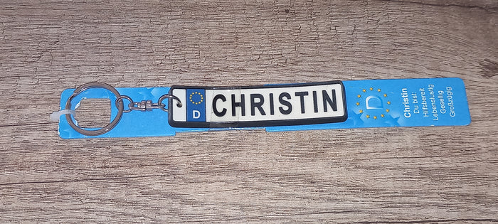 Sleutelhanger kenteken Duits: Christin