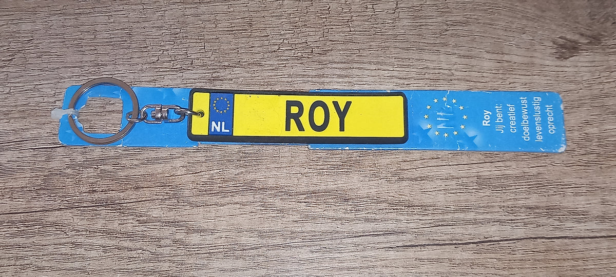 Sleutelhanger kenteken: Roy