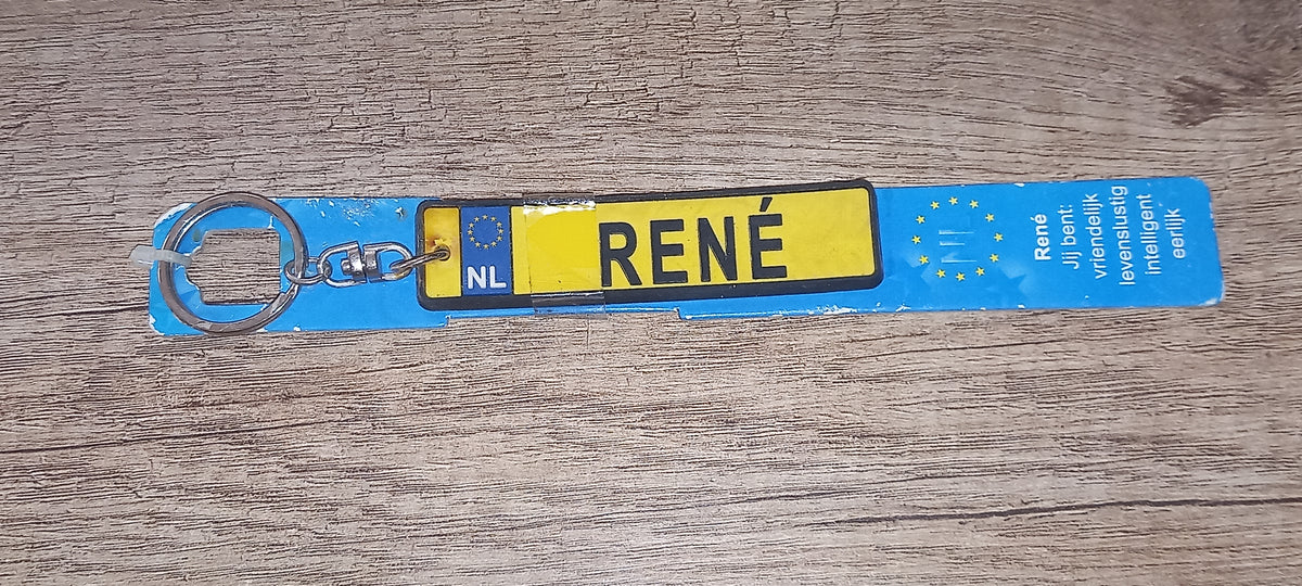 Sleutelhanger kenteken: René