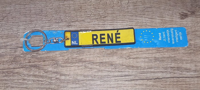 Sleutelhanger kenteken: René