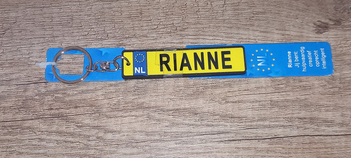 Sleutelhanger kenteken: Rianne