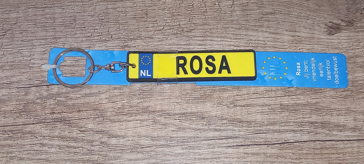 Sleutelhanger kenteken: Rosa