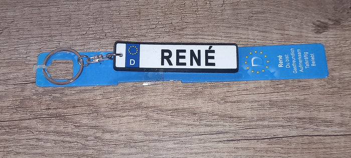 Sleutelhanger kenteken Duits: René