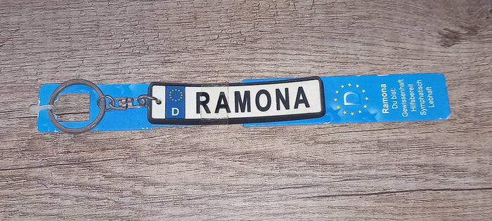 Sleutelhanger kenteken Duits: Ramona