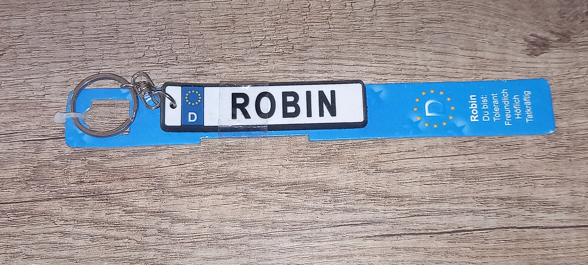 Sleutelhanger kenteken Duits: Robin