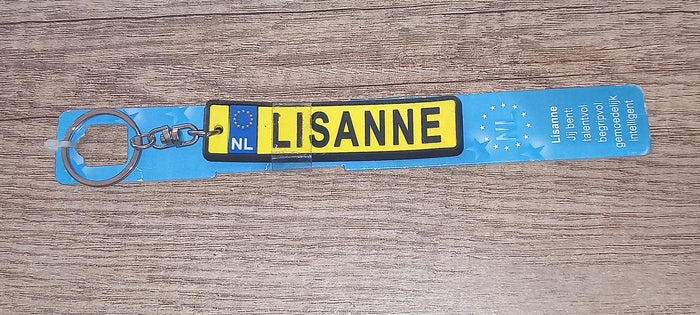 Sleutelhanger kenteken: Lisanne