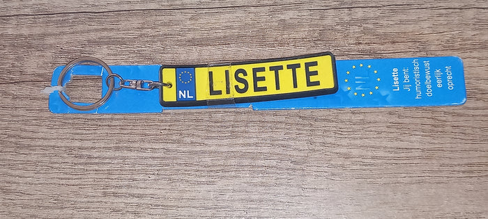 Sleutelhanger kenteken: Lisette