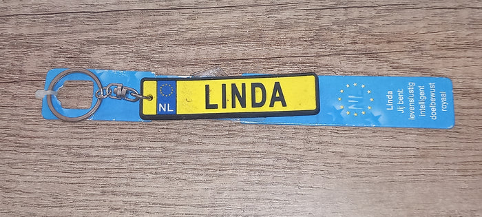 Sleutelhanger kenteken: Linda