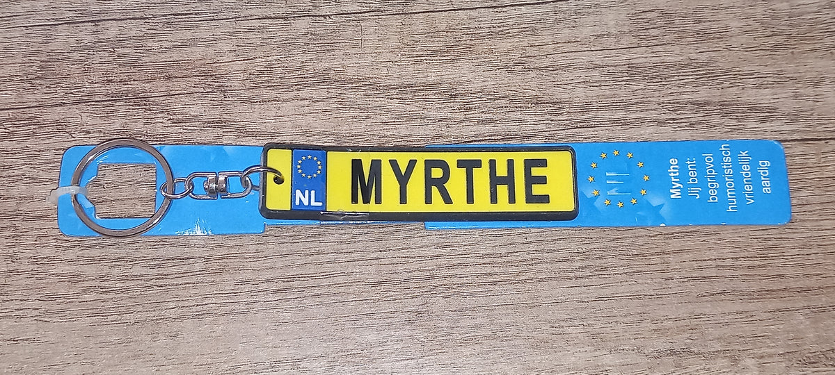 Sleutelhanger kenteken: Myrthe