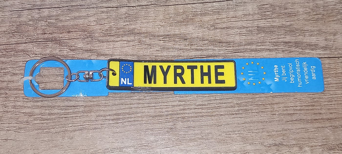 Sleutelhanger kenteken: Myrthe