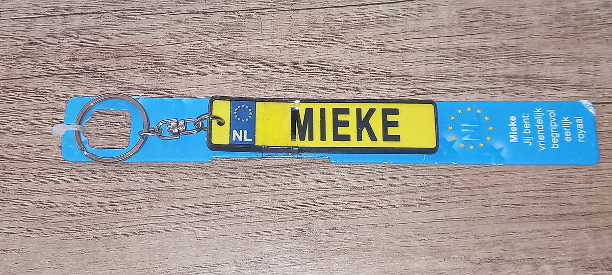 Sleutelhanger kenteken: Mieke