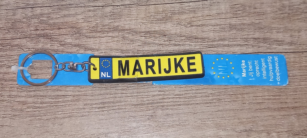 Sleutelhanger kenteken: Marijke
