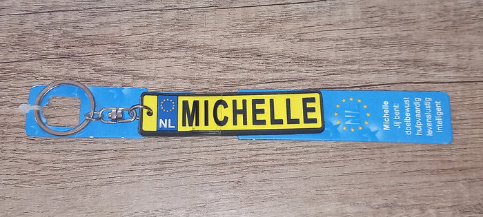 Sleutelhanger kenteken: Michelle