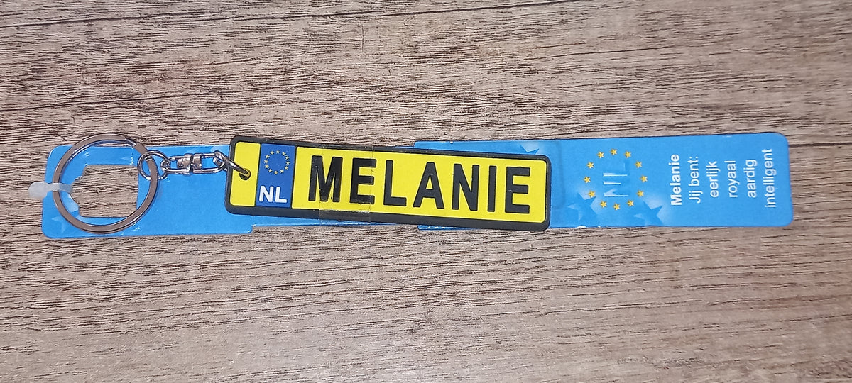 Sleutelhanger kenteken: Melanie