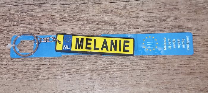 Sleutelhanger kenteken: Melanie