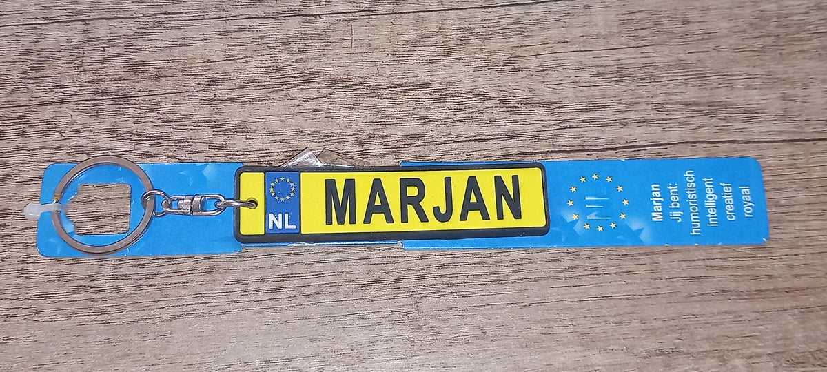 Sleutelhanger kenteken: Marjan