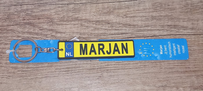Sleutelhanger kenteken: Marjan