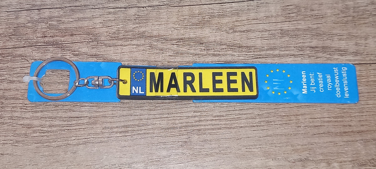Sleutelhanger kenteken: Marleen