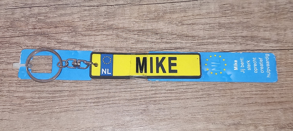 Sleutelhanger kenteken: Mike