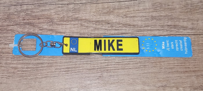 Sleutelhanger kenteken: Mike