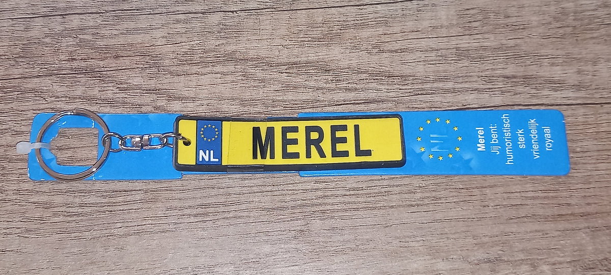 Sleutelhanger kenteken: Merel