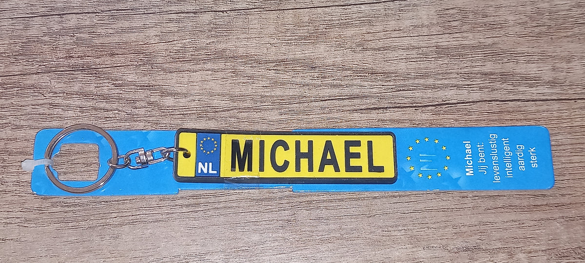 Sleutelhanger kenteken: Michael